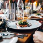 Beautifully plated farm to table restaurant dish with fresh seasonal ingredients
